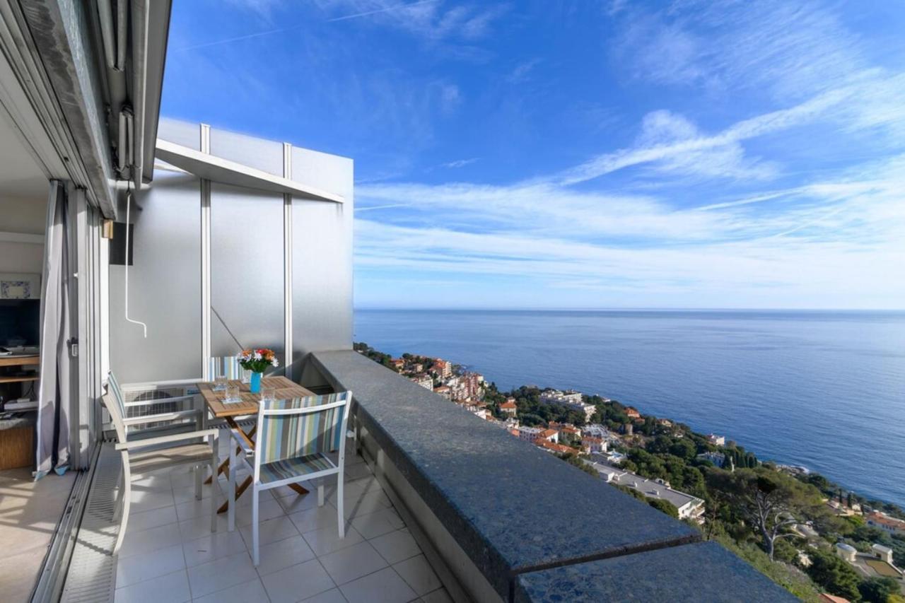 Air-Conditioned Apartment With Sea View Furnished Terrace & Parking Cap-d'Ail Exterior foto